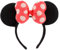 Disney Store Official Cerchietto con orecchie adulti Minnie, orecchie nere con fiocco rosa, accessorio per Disneyland e Disney World