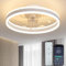 Seyxicnor Ceiling Fans with Lights and Remote, 6 Fan Speeds Reversible, 3 Colour LED Dimmable Fan Light, Modern Flush Mount Low Profile Fan Lights Ceiling for Bedroom Kitchen Living Room, White 50CM