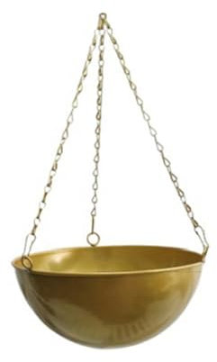 Vocdikficy Jardinière Suspendue Décorative D'Intérieur en Métal pour Plantes Succulentes, Accessoire de Jardin, Doré, Grand Format
