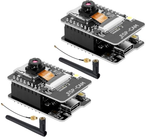 AYWHP 2PCS ESP32 CAM WiFi Bluetooth Board,ESP32 CAM MB Entwicklungsplatine Dual-Core mit Kamera OV2640 + 2,4 G Antennen IPEX, Type-C, mit Steckplatz für TF-Karte, kompatibel mit Arduino
