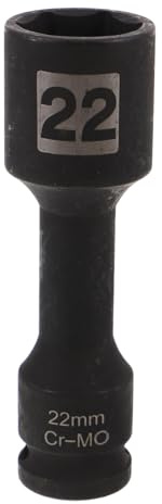 Mikinona Impact Socket for Tire Repair, 1/2 Square Drive 22mm Hex Heavy Duty Wheel Lug Nut Accessory for Automotive Tire Repair, Tyre Wrench Replacement