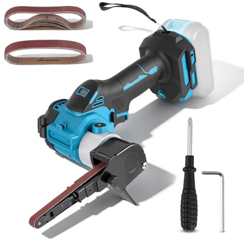 Brushless Cordless Belt Sander for MK 18V,Mini Power File,Tool Only | 3000RPM Motor,360° Pivoting Arm For Tight Spaces,Led Display,20 Belts Included,for Wood Metal,Bare Tool