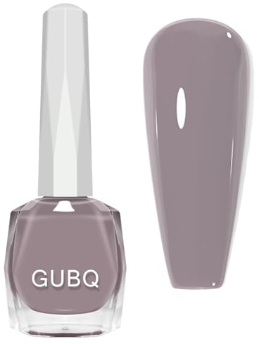 Grey Nail Polish - Dusty Purple Nail Varnish - Mauve nail Polish 60 Seconds Quick Dry - Glossy Neutral Nail Varnish No Bake UV, Air Drying, Long Lasting No Chip, Breathable and Natural for Women