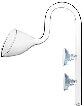 JARDLI Glas Lily Pipe Auslauf für Aquarium Pflanzen Tan (13mm für 12/16mm Schläuche)