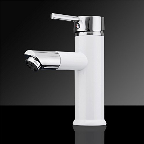 Tutoy 360 Grado Rotante Acqua Rubinetto Lavabo Cucina Bagno Lavabo Rubinetto Vernice-Bianco