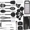 Kitchen Utensils Set 35 PCS Cooking Utensils Set, Nonstick and Heat Resistant Nylon Stainless Steel Silicone Spatula Set - Kitchen Gadgets Home Essentials Kitchen Accessories, Apartment Must Haves