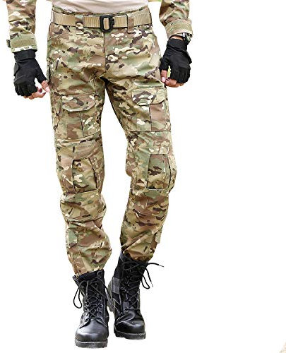 BWBIKE Militärische Taktik Hose für Männer mit Knieschützern Kampf Arbeitshosen