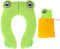 POKANIC WC-Sitzbezug, Reise-Toilettensitz, faltbar, rutschfeste Silikon-Pads, tragbar, wiederverwendbar, für Kinder, Kleinkinder, Jungen, Mädchen, Tragetasche (Grün – Frosch)