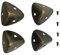 Vintage Bronze Wooden Box Corner Decorative Antique Bronze Corner Protector Jewelry Case Triangle Metal Box Decorative Edge Safety Guard, 4 Packs