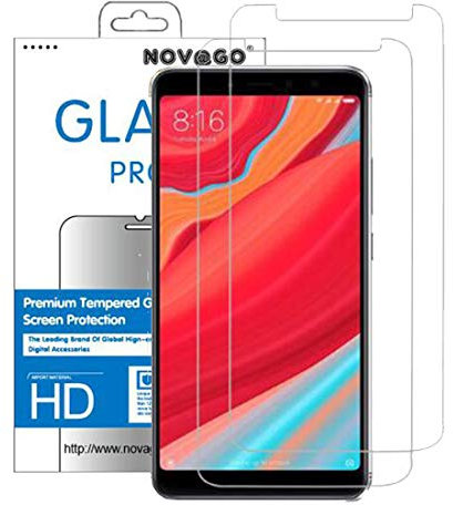 NOVAGO [2 Pack] Compatible con Xiaomi Mi A2 - Protectores de Vidrio Templado