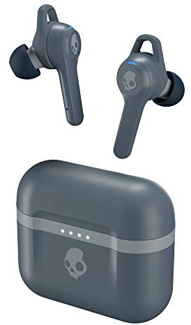 Auriculares Totalmente Inalámbricos Indy Evo de Skullcandy con Bluetooth, Micrófono, Resistentes al Sudor, al Agua y a la Suciedad y hasta 30 Horas de Autonomía Total - Gris