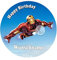 Für den Geburtstag ein Tortenbild, Zuckerbild mit dem Motiv: Iron Man Avengers mit Wunschname, Essbares Foto für Torten, Fondant, Tortenaufleger Ø 20cm, 0713w