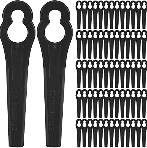 Nuyoah Ersatzmesser Rasentrimmer Messer 120stk für Rasentrimmer Akku-Rasentrimmer Kunststoffmesser Trimmer Messer für Akku-Rasentrimmer (Schwarz)