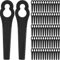 Nuyoah Ersatzmesser Rasentrimmer Messer 120stk für Rasentrimmer Akku-Rasentrimmer Kunststoffmesser Trimmer Messer für Akku-Rasentrimmer (Schwarz)