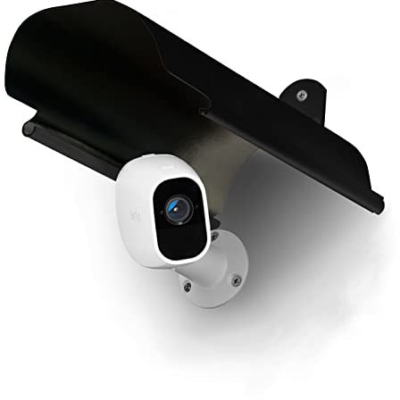 Uogw Sun Rain Shade Cover Compatible with Blink XT, XT2,All-New Blink Outdoor,Arlo, Arlo Pro,WyzeCam,Nest,Ring,Simplisafe,Protective Roof for Outdoor Security Cameras, Aluminum Alloy Material - Black