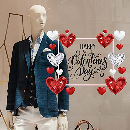 Kina - CRSV0056 Fenster Aufkleber Valentinstag 100% wiederverwendbar Schaufenster Dekoration ohne Kleber und Wiederverwendbar
