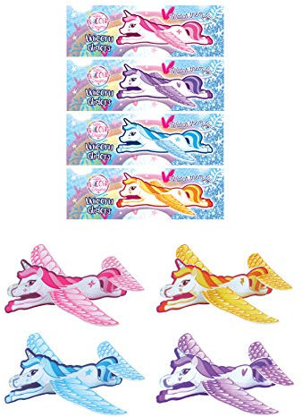 HENBRANDT 8 Stück Einhorn Gleiter - Kinder Styropor Fliegende Gleiter Pinata Spielzeug Loot Party Tütenfüller Hochzeit für Mädchen und Jungen