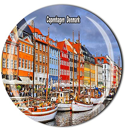 Kopenhagen Dänemark Kühlschrankmagnet 3D Kristall Touristen Souvenir Geschenkkollektion Küche Dekor Kühlschrank Magnet Aufkleber