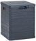 MOONAIRY Boîte de Rangement de Jardin 90 L Anthracite Abri de Rangement Coffre de Rangement Boîte à Outils Cabane de Jardin Terrasse Patio Balcon Véranda Extérieur