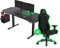 ULTRADESK - Level V2 Höhenverstellbarer Schreibtisch - Elektrischer Computertisch - 140x68 cm, für Gaming, Büro, Homeoffice - Set mit XL-Mauspad, LED RGB, Throne Gaming Stuhl - Grün LED + Throne