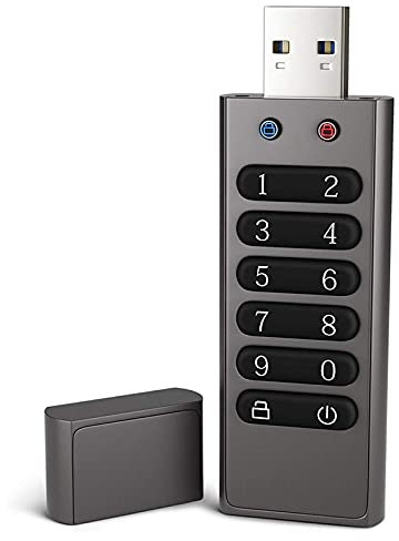 GOSER Sicheres USB Laufwerk, 32GB VerschlüSseltes USB Flash Laufwerk Hardware Passwort Erinnerung Stick mit Tastatur U Disk Flash