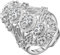 Vintage Ringe Frauen, Art Deco Schmuck Damen Voller Diamantring Silber mit Weiß Rundschliff Zirkonia Größe 57 (18.1)
