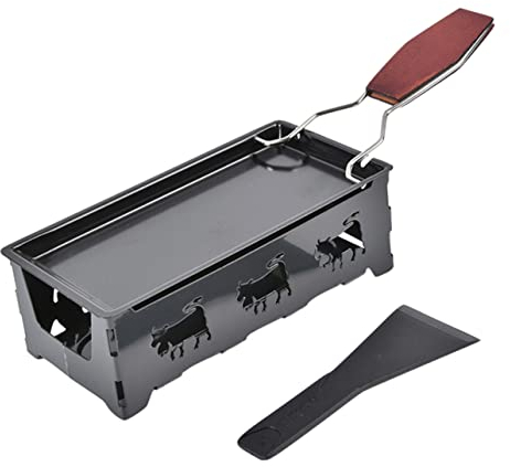 Housoutil Ergonomic Handle Non-stick Baking Trays 5-Piece Set for Cheese Oven Raclette Pan Cheese Grill