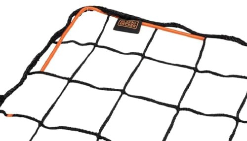 BLACK+DECKER Anhängernetz – 2 x 3 M – dehnbares Gummiband – in Aufbewahrungstasche – Schwarz