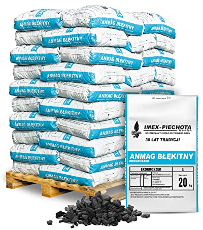 PALIGO Steinkohle fein 5-25mm (1.000 kg Palette) – Anthrazit-Nusskohle in Premiumqualität – Effiziente Wärme zum Schmieden und Heizen für Öfen & Heizanlagen – Hoher Heizwert & saubere Verbrennung