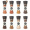 Sal Himalaya Pack Gourmet, Sales Con Especias. Sal Saborizada/Pimientas. Excelente Regalo, 9 Sazonadores/Molinillos De Vidrio Recargables, Con Moledor De Cerámica Regulable.