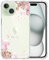 ZTHLL Transparente Hülle, kompatibel mit iPhone 15, fröhliches Blütenmuster für Frauen und Mädchen, weich, flexibel, dünn, TPU, transparente Hüllen für iPhone 15, 15,5 cm (6,1 Zoll)