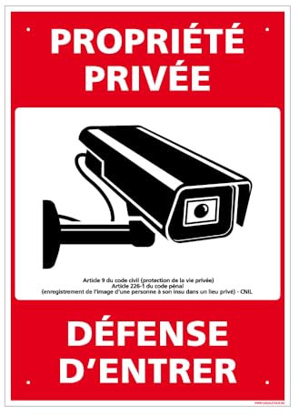 Panneau Propriété Privée, Défense D'Entrer Alu 2 Mm - 150 X 210 Mm Signalisation Rectangulaire Prépercée Avec Kit De Fixation Fabrication Française