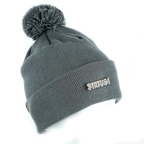 Status1 Unisex Beanie mit Bommel | Feuerwehr | Rettungsdienst | THW | Polizei | Strickmütze | Wintermütze | Lebensretter