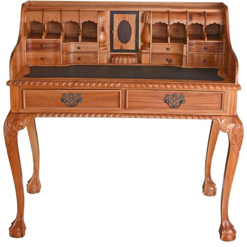 Antik Sekretär Mahagoni massivholz Damenschreibtisch 106 cm Chippendale Schreibsekretär mar265 Palazzo Exklusiv