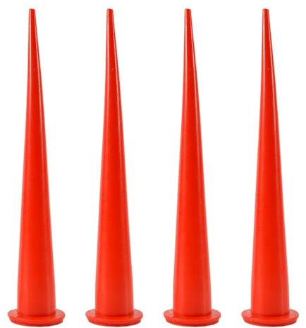 30cm Silicone Cones Nozzles, 4PCS Plastic Cones Nozzles, Red Caulk Nozzle Tip, Caulking Nozzle Applicator Caulking Gun Extension Tips, Caulk Nozzles Applicator for Sausage Caulking Gun (A)
