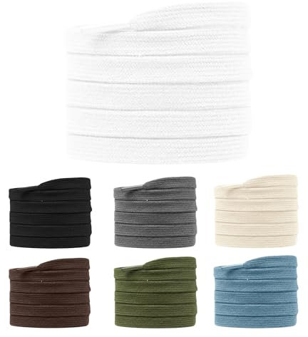 Slaace - Cordones blancos para zapatillas premium de 10 mm – Cordones planos para zapatillas, cordones de baloncesto, cordones planos, cordones de baloncesto, cordones blancos, con cordones, Negro,