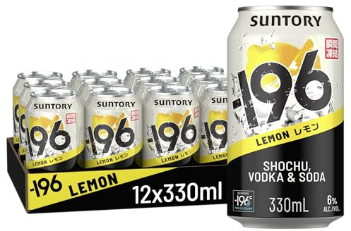-196 Suntory: Lemon Shochu & Vodka Ready To Drink Cans. 12x330ml 6% ABV