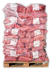 Leña Seca de Encina, procedente de poda controlada, Troncos medianos. Ideal para chimenes, Estufas, barbacoas Palet de 50 Sacos, 12kg Unidad