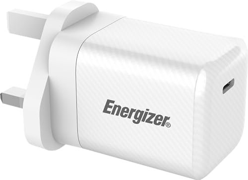 Energizer Chargeur Rapide UK 45W USB-C, GaN Tech, Power Delivery pour Samsung S24 Ultra/S24 Plus/S23+/S23 Ultra/S23 FE/S22,A54 A25 A34 A53 A33 A23 5G Galaxy Note 20,Z Fold 4 5,Tab S7 S8 S9