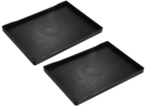 QUARKZMAN 2 Piezas Bandeja de Servicio Pequeña Negra Mini Bandeja 7 x 10