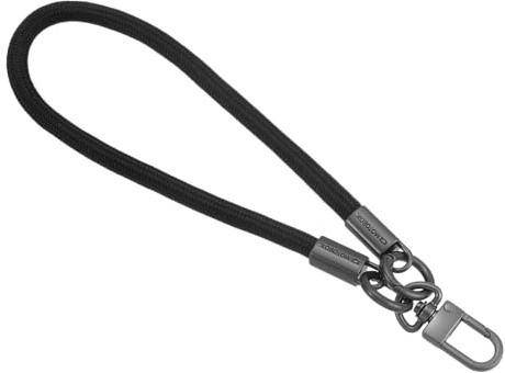 QUARKZMAN Porte-Clés Lanière de Poignet Lanière Tressée de Poignet (Noir) | de 40cm de Longueur, Dragonne de Poignet Porte-Clés, pour Clés Clés de Voiture Portefeuille de Cartes