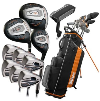 Wilson Golf Mens X31 Advantage Complete Package Set - Steel With Stand Bag