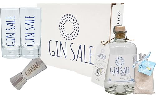 Sicilia Bedda - COFANETTO GIN SALE AL SALE MARINO DI MARSALA CL. 70 - CON 2 BICCHIERI, JIGGER, CRISTALLI DI SALE GR. 150 Sicilia Bedda