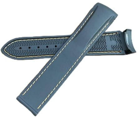 AXTGBHL 20 mm, 22 mm, 19 mm, 21 mm, Silikon-Uhrenarmband, passend für Hamilton Khaki Field Scuba Frogman Fit für Gear S3, passend für Seiko5 Sumo 007, Uhrenarmband-Werkzeug, Schwarz Orange, 17mm