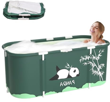 Sinbide Faltbare Badewanne, installieren und tragbare abnehmbare Badewanne, Geeignet für Erwachsene und Kinder，ideal für zu Hause Spa，vier Stile 115x60x50cm (LxBxH) (grün)
