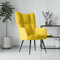 Myheimly Relaxsessel Sessel Polsterstuhl Stuhl Relaxstuhl Polstersessel Armsessel Ohrensessel Wohnzimmer Senfgelb Samt