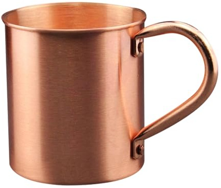 Amesor Tazas De Cobre | Taza Reutilizable Segura Para Alimentos 450ml | Copa Reutilizable Hecha A Mano Para Café Vino Cerveza Diseño Puro Artesanal