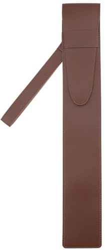 CALFOVERA Sac à Baguettes en Cuir Synthétique Étui de Transport Portable pour Baguettes Sac à Main avec Dragonne Détachable pour Batteur Musicien Maillets Brosses Percussions