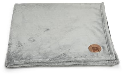 Petface Microfleece Pet Blanket for Dogs & Cats, Grey, 100 x 100 cm (Pack of 1)