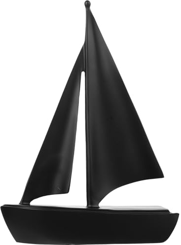 BESPORTBLE Segelboot Modell Deko Schwarz Kreative Maritime Schreibtisch Wohnraumdekoration Stilvolles Kunstornament für Büro Wohnzimmer Regal Praktisches und Schlichtes Design